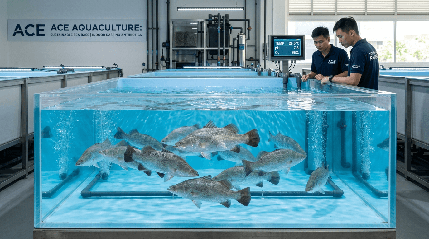 Zero Antibiotics in Singapore Sea Bass Farming